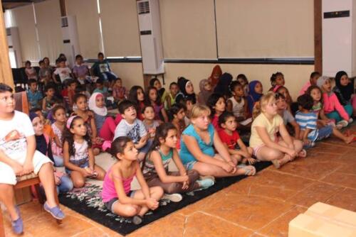 yoga kids with DD at Saf center